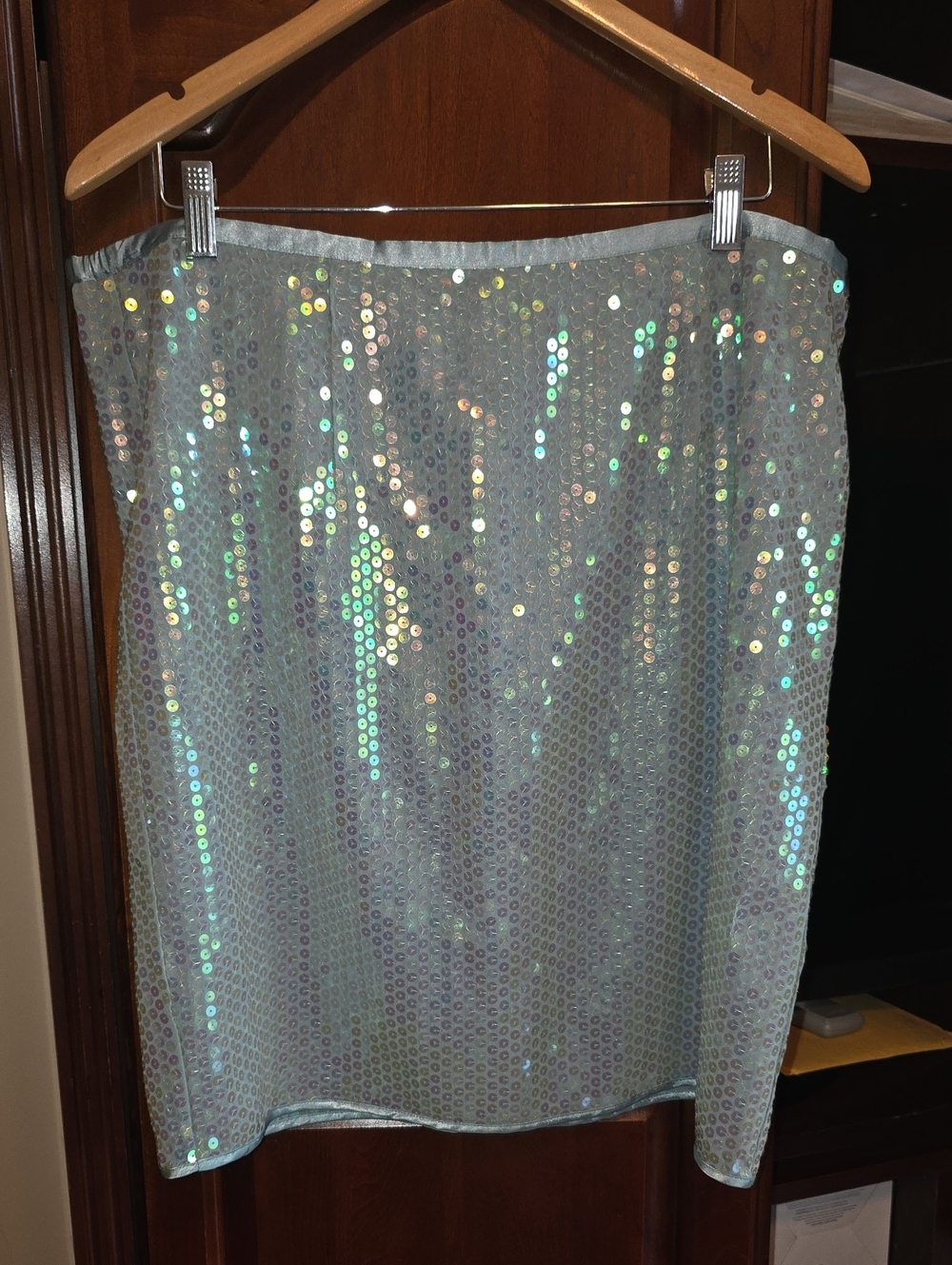 Y2k Iridescent Sequin Skirt 14/16